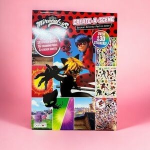 Disney Miraculous Lady Bug Cat Noir Activity Set NEW Sticker Create a Scene